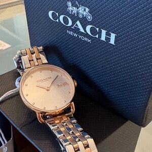 Coach Women's Rose Gold and Silver Watch